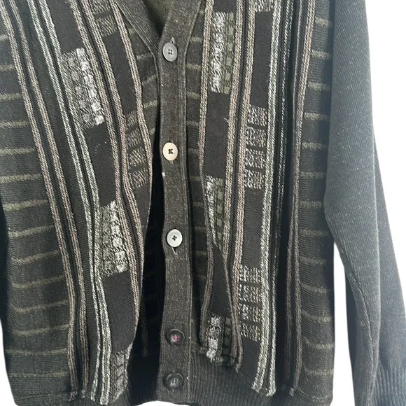 Vintage cardigan 3D knit sweater made in Italy sz Lg